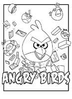 do wydruku kolorowanki angry birds, dla dzieci i chłopców do pomalowania #2